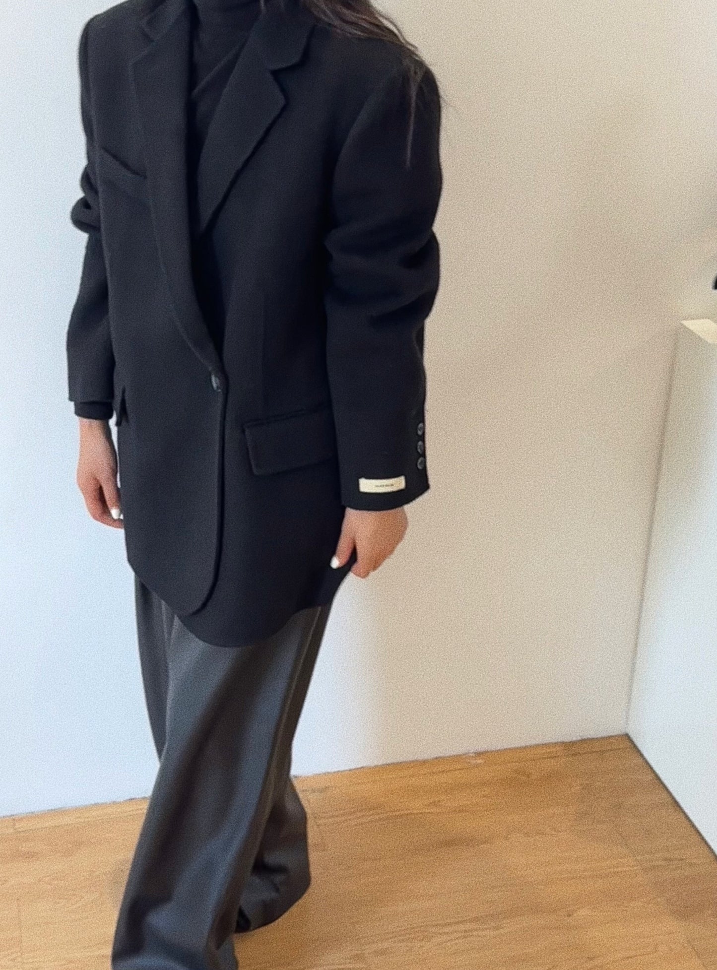 Lana Black Wool Blazer