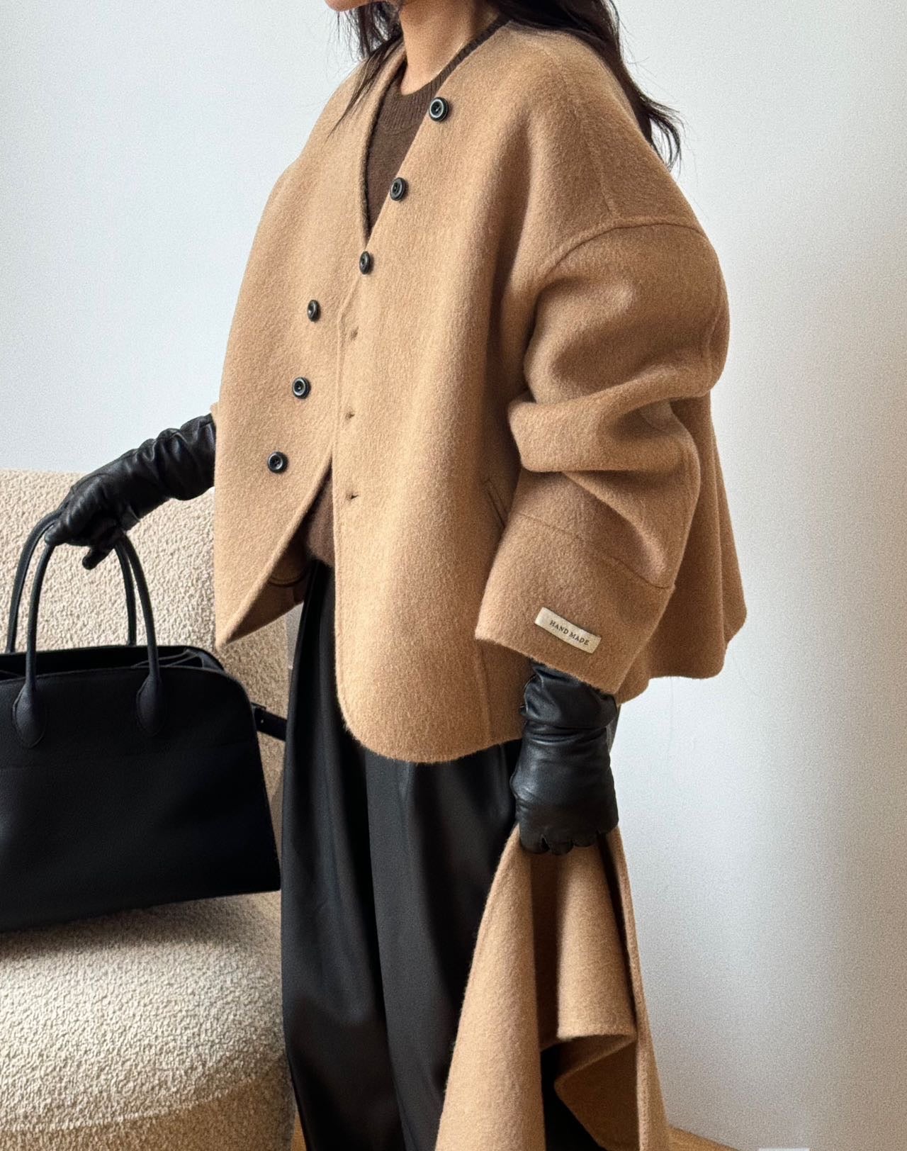 Sloane Short Wool Tan Coat