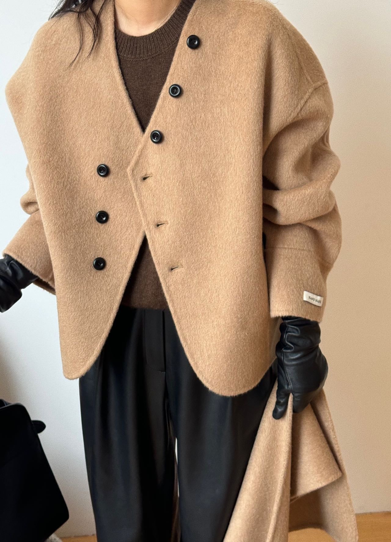 Sloane Short Wool Tan Coat