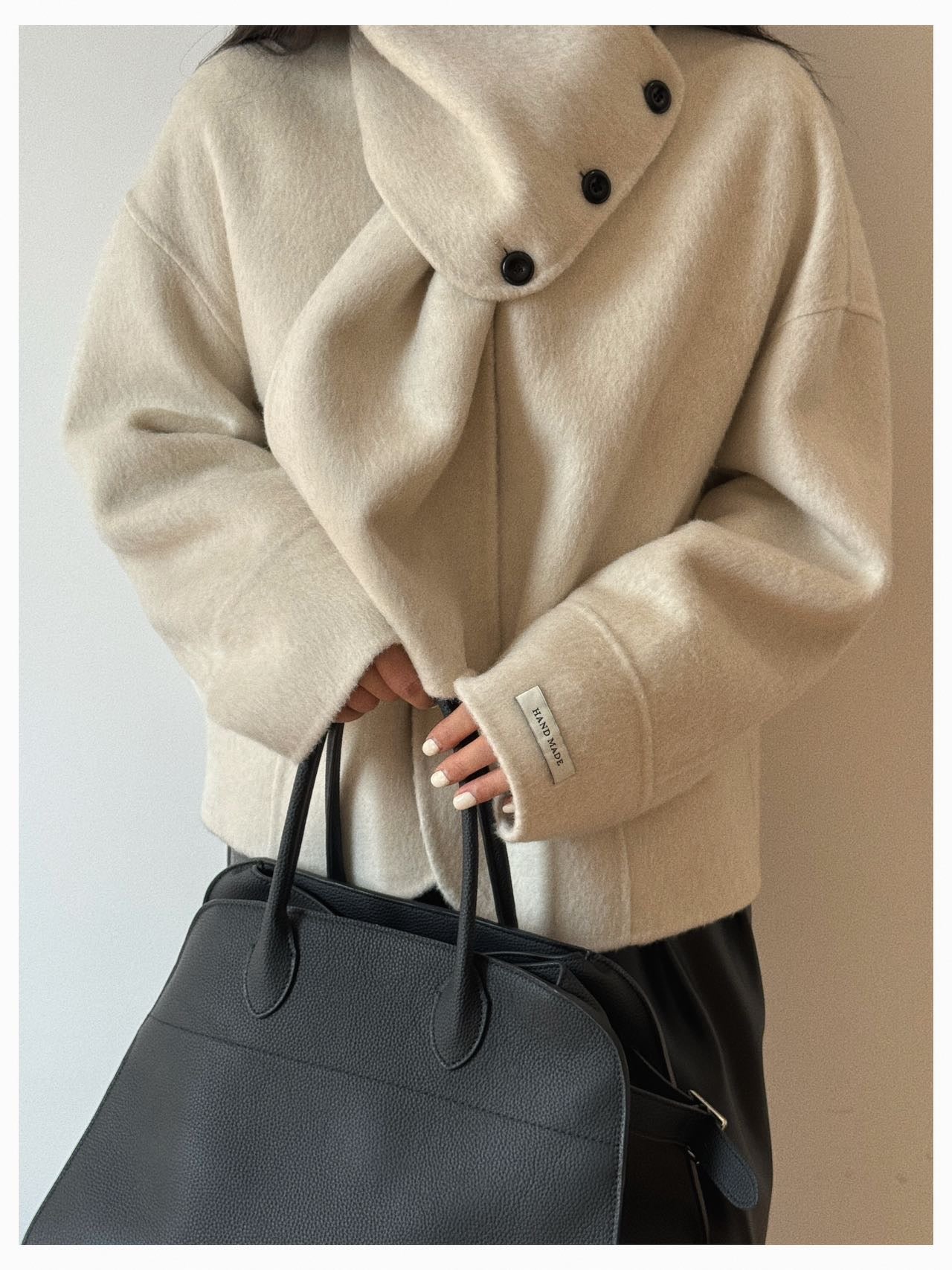 Sloane Short Wool Cream Coat