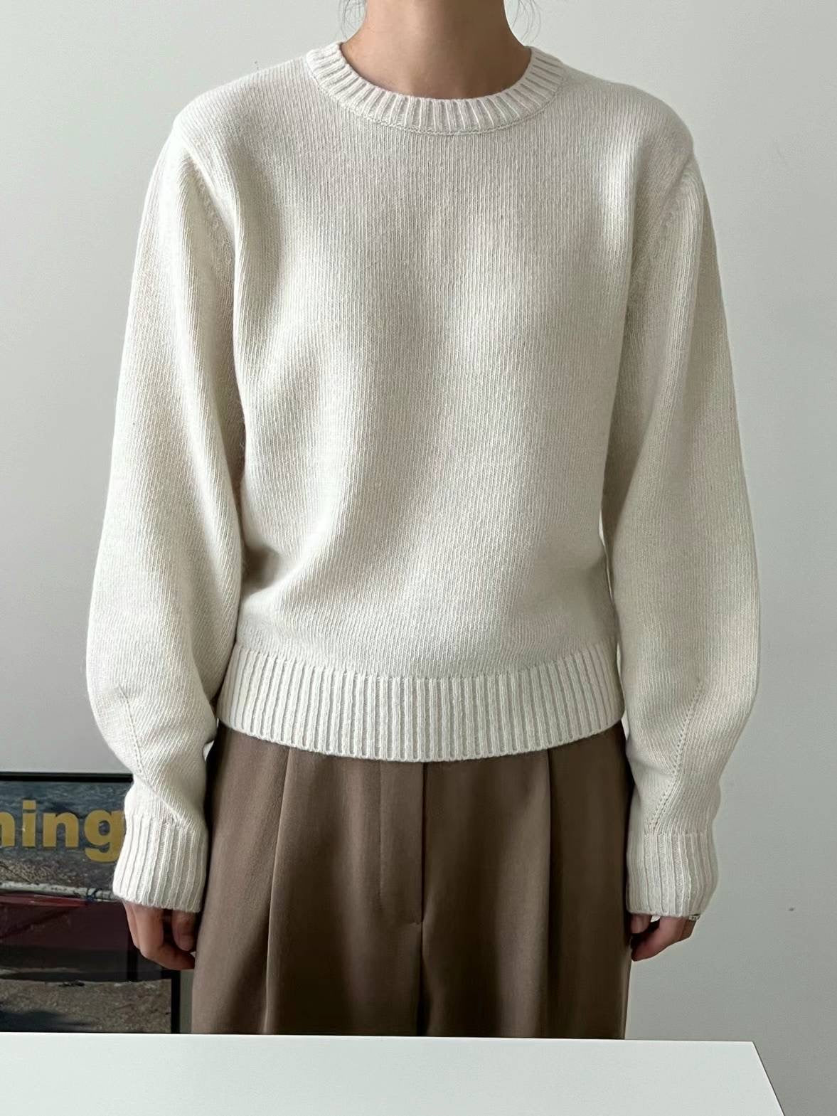 Rae Cream Wool Sweater