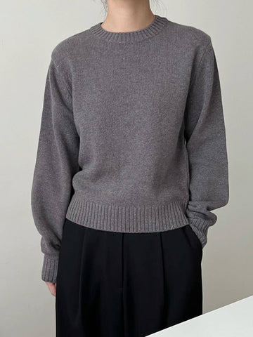 Rae Greige Wool Sweater