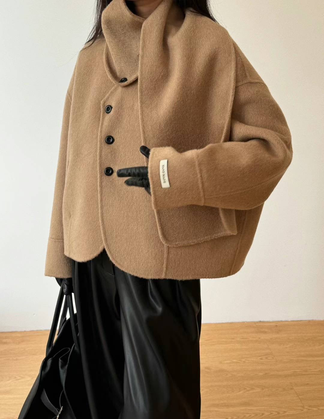 Sloane Short Wool Tan Coat