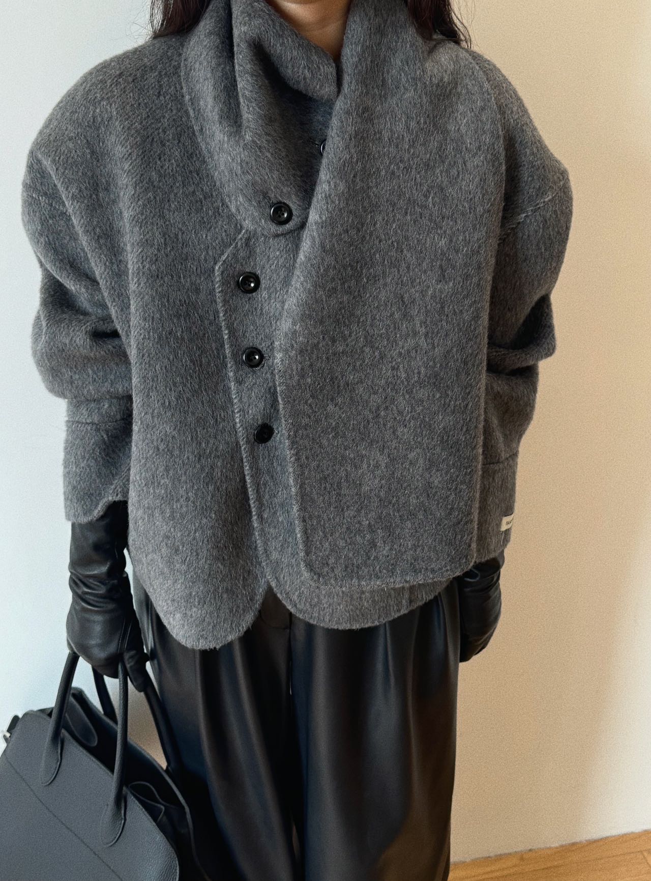 Sloane Short Wool Grey Coat