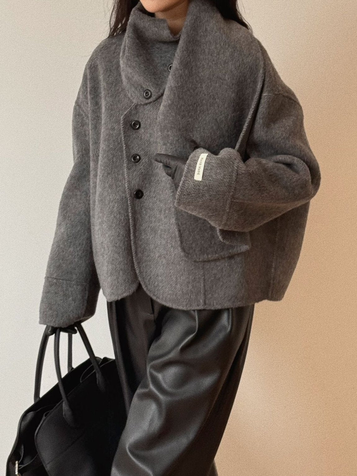Sloane Short Wool Grey Coat