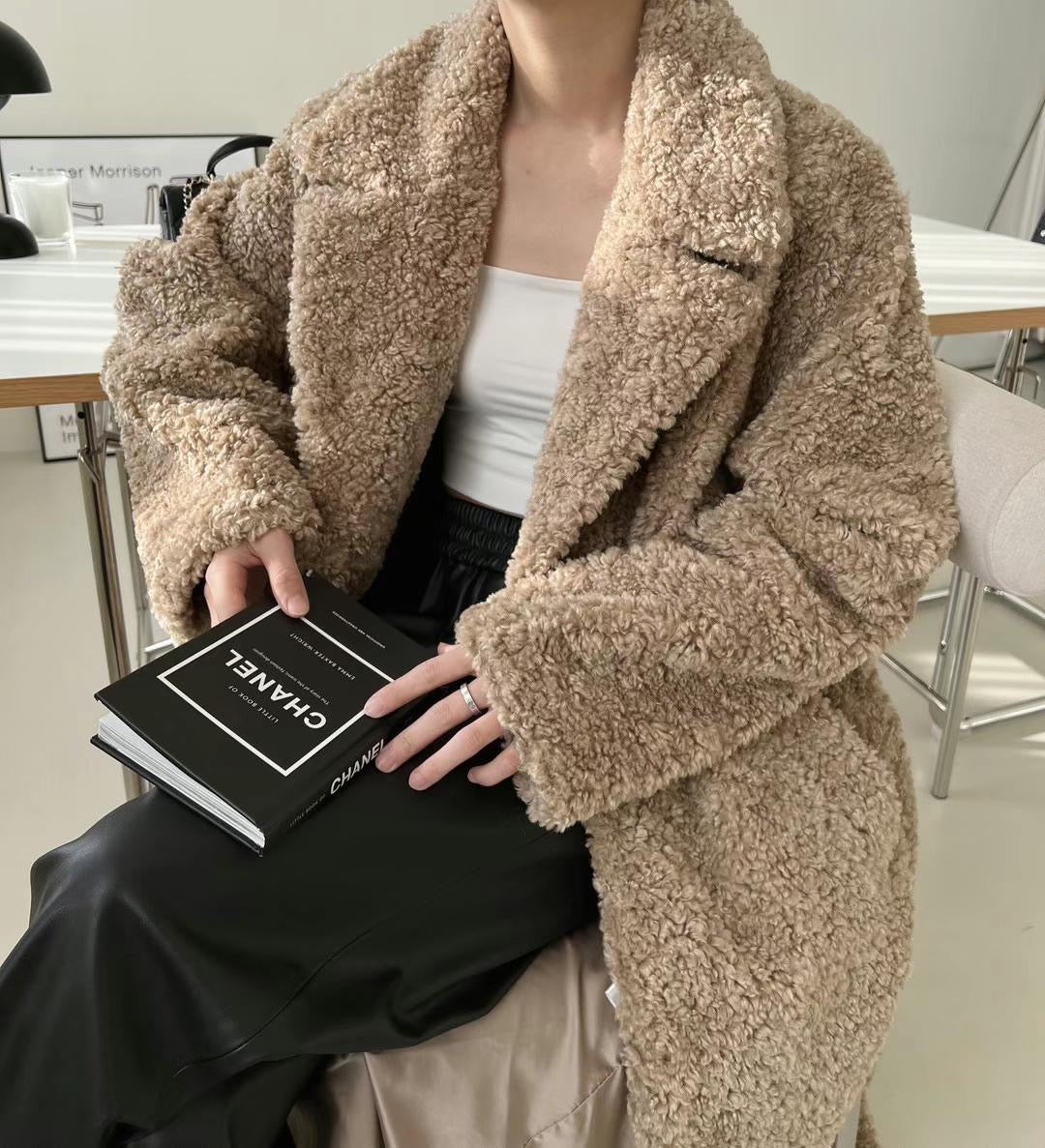Teddy Belted Coat Brown