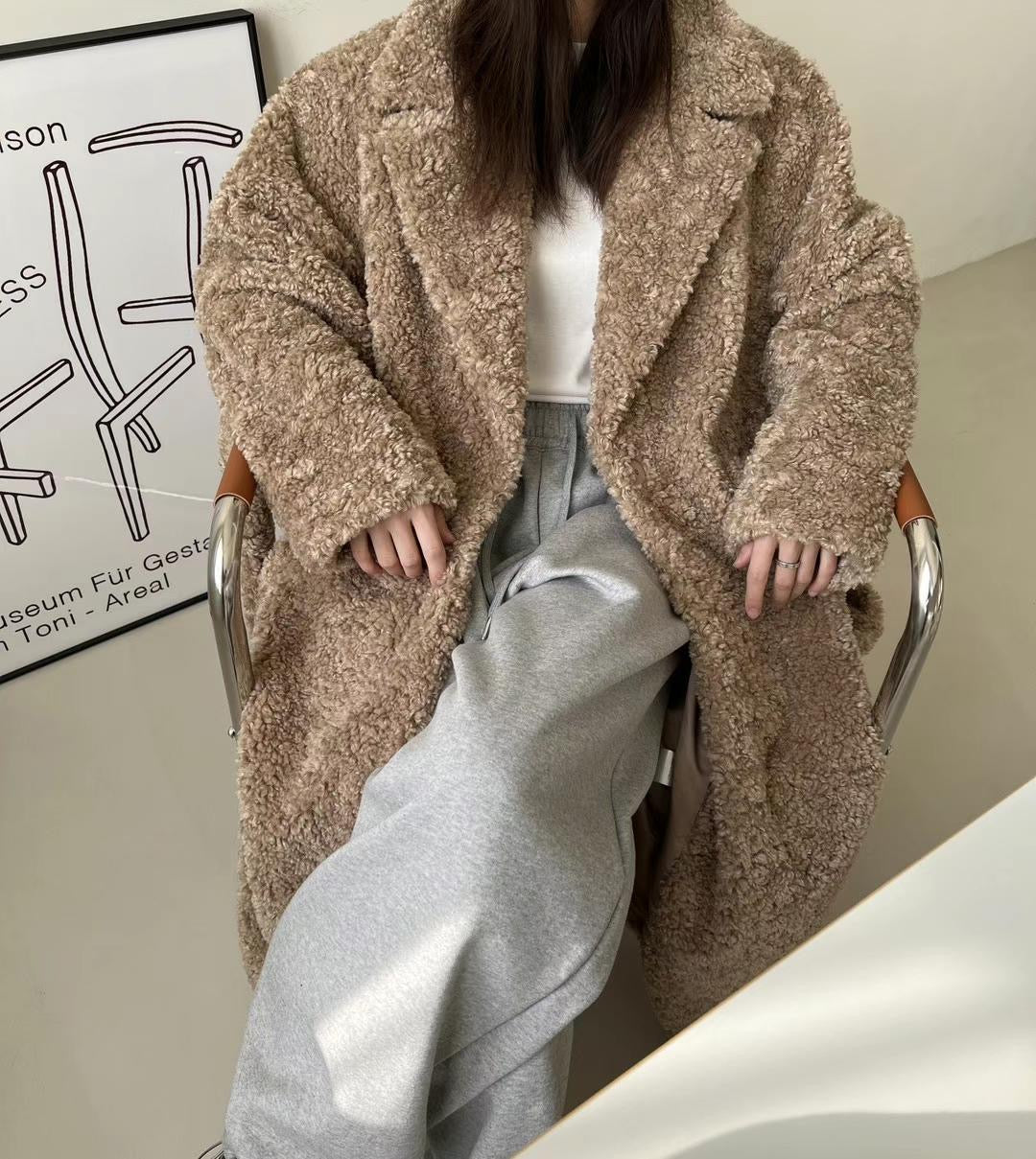 Teddy Belted Coat Brown
