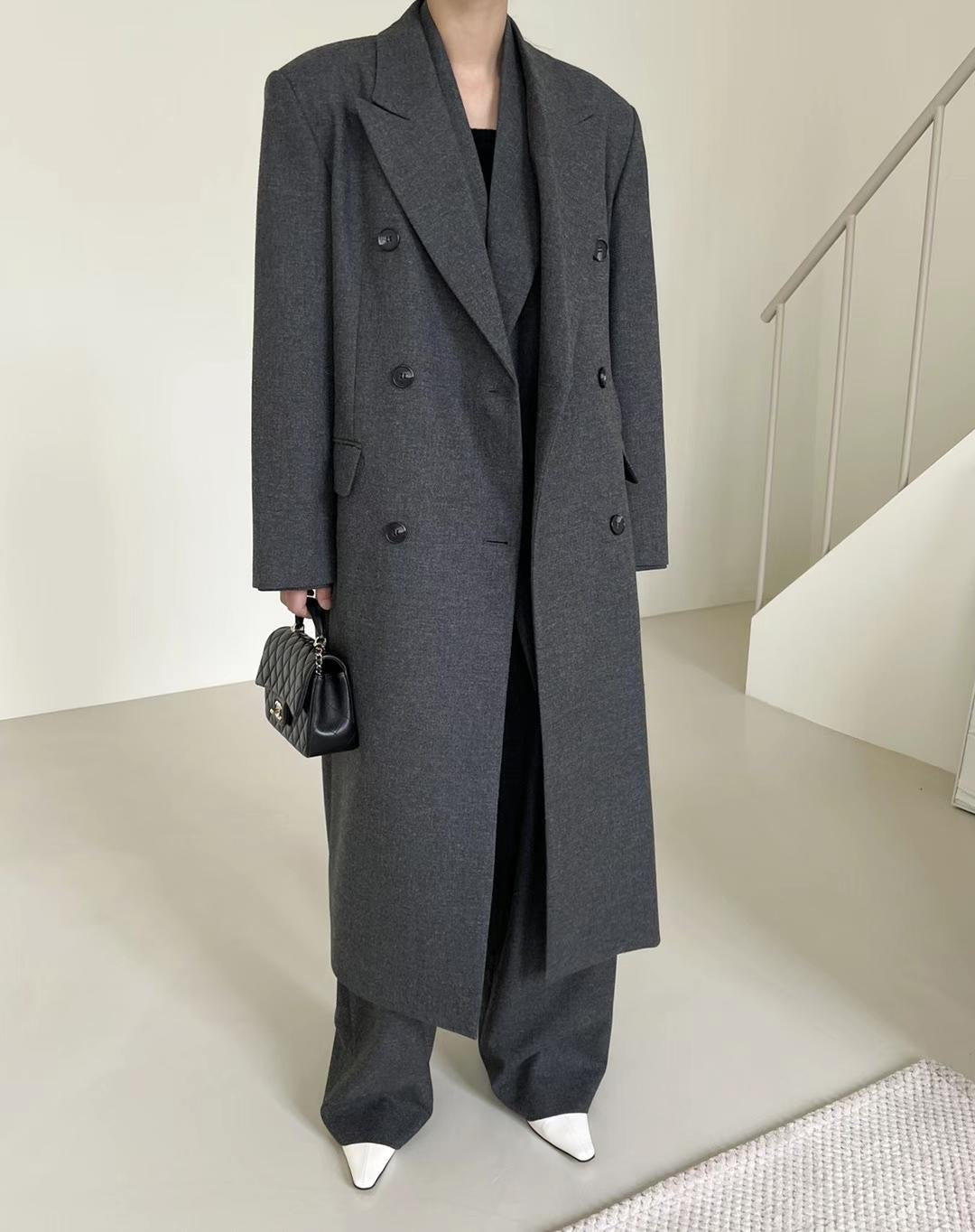 Eva Wool Coat Dark Grey