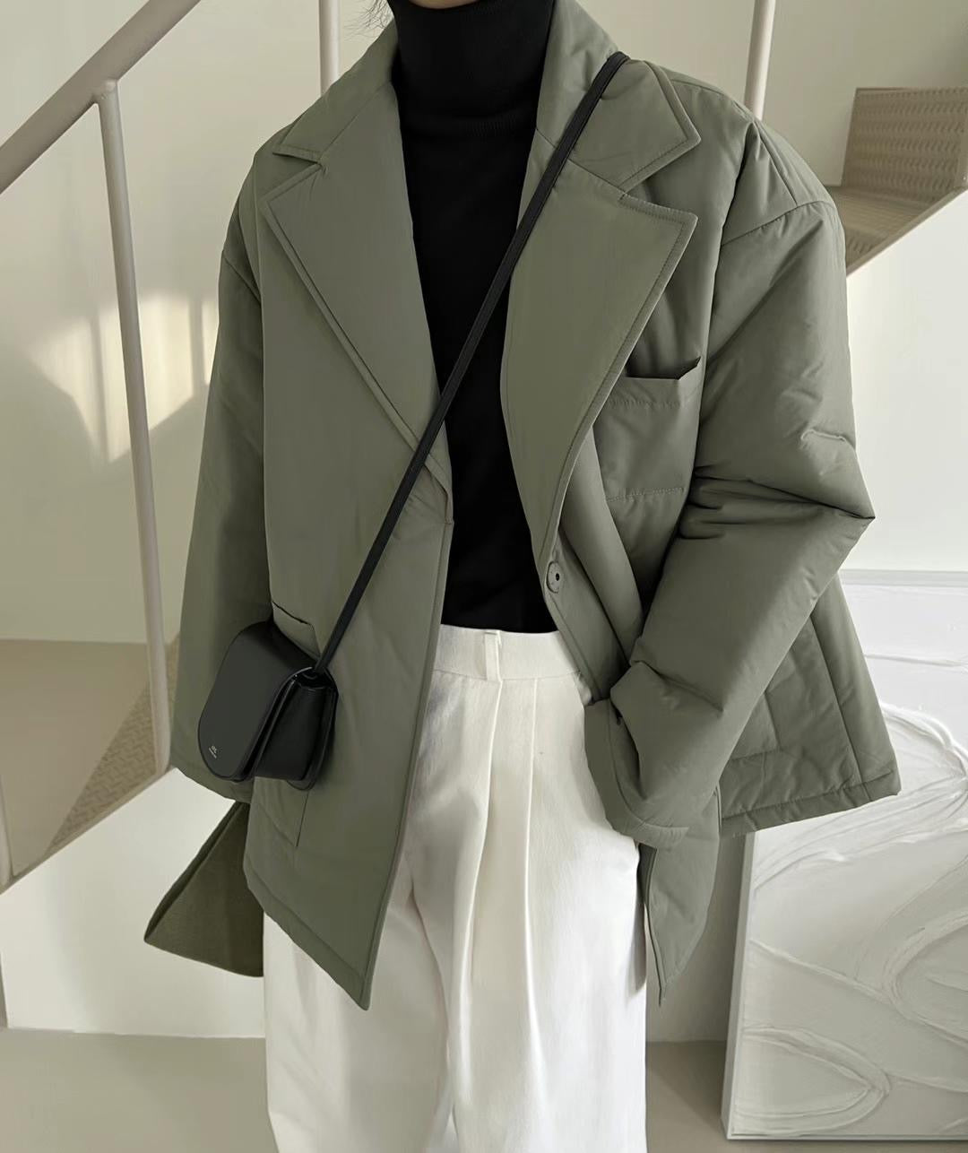 Lydia Belted Coat Khaki