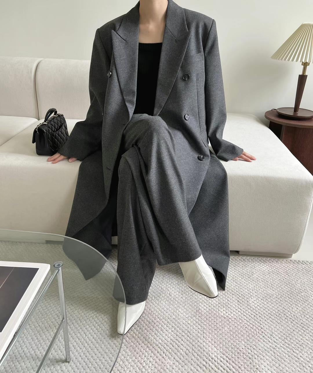 Eva Wool Coat Dark Grey