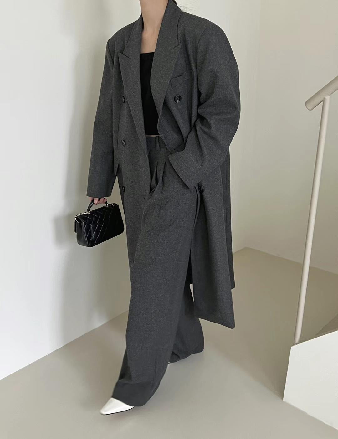 Eva Wool Coat Dark Grey