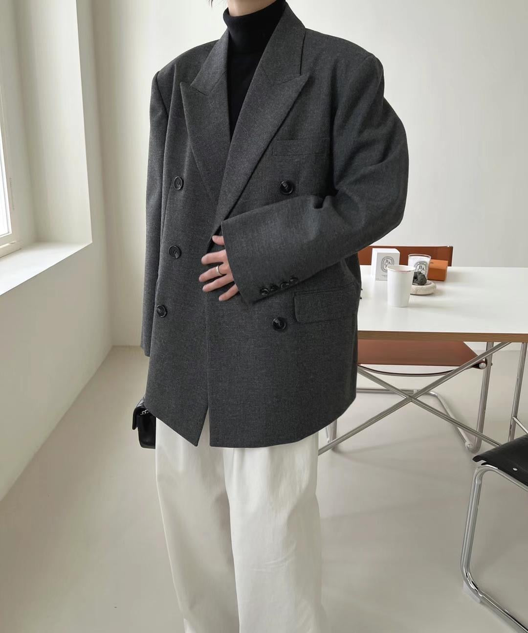 Julia Wool Blazer Dark Grey