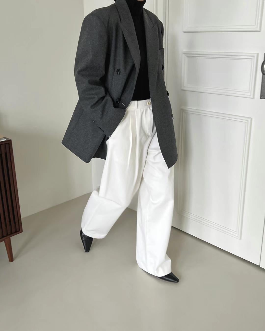 Julia Wool Blazer Dark Grey